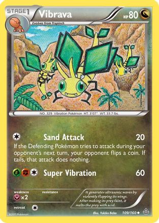 Vibrava 109 - Reverse Holofoil XY Primal Clash - Uncommon