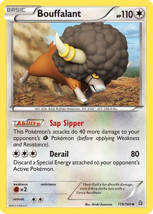 Bouffalant 119 - Reverse Holofoil XY Primal Clash - Uncommon