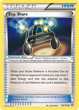 Exp. Share 128/160 - Reverse Holofoil XY Primal Clash - Uncommon