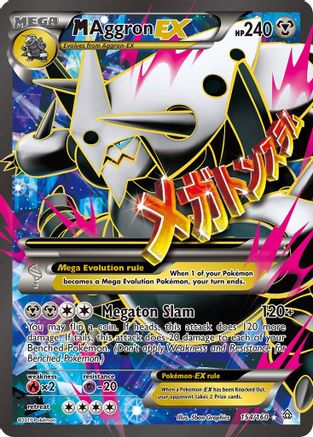 M Aggron EX (154 Full Art) 154/160 - Holofoil XY Primal Clash - Ultra Rare
