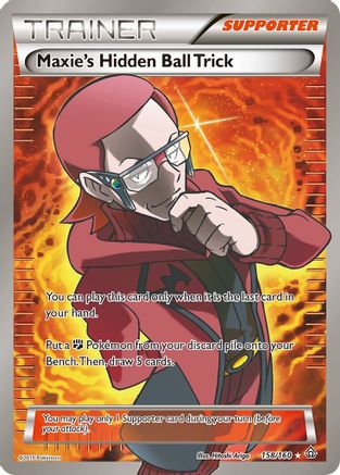 Maxie's Hidden Ball Trick (158 Full Art) 158/160 - Holofoil XY Primal Clash - Ultra Rare