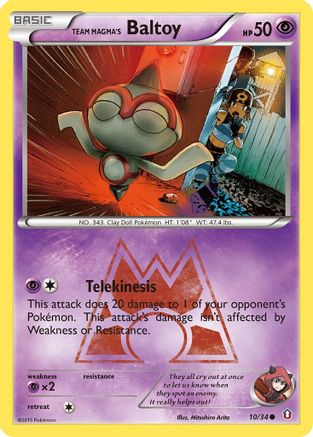 Team Magma's Baltoy 010/34 - Reverse Holofoil Double Crisis - Common
