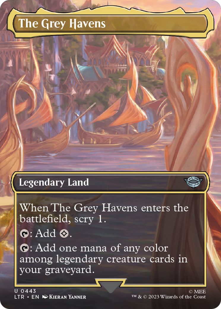 The Grey Havens (Borderless) (LTR-443) - The Lord of the Rings: Tales of Middle-earth (Borderless) Foil