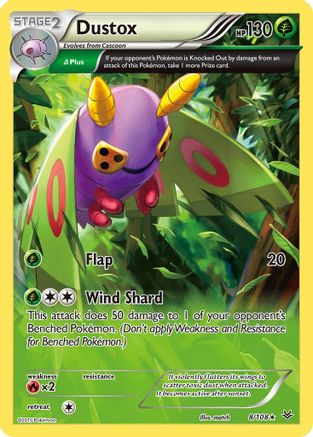 Dustox (8 Delta) 008/108 - Reverse Holofoil XY Roaring Skies - Rare