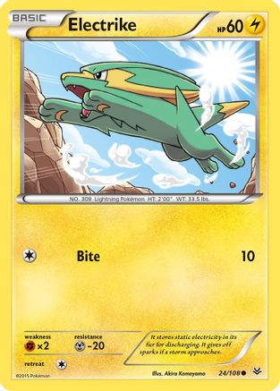 Electrike 024/108 - Reverse Holofoil XY Roaring Skies - Common