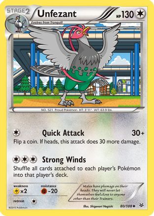 Unfezant (80) 080 XY Roaring Skies - Uncommon