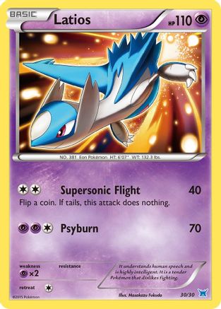 Latios (#30 Holo) 030 - Holofoil XY Trainer Kit Latias & Latios - Common