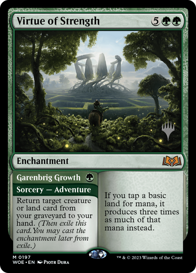 Virtue of Strength (PPWOE-197) - Wilds of Eldraine Promos Foil