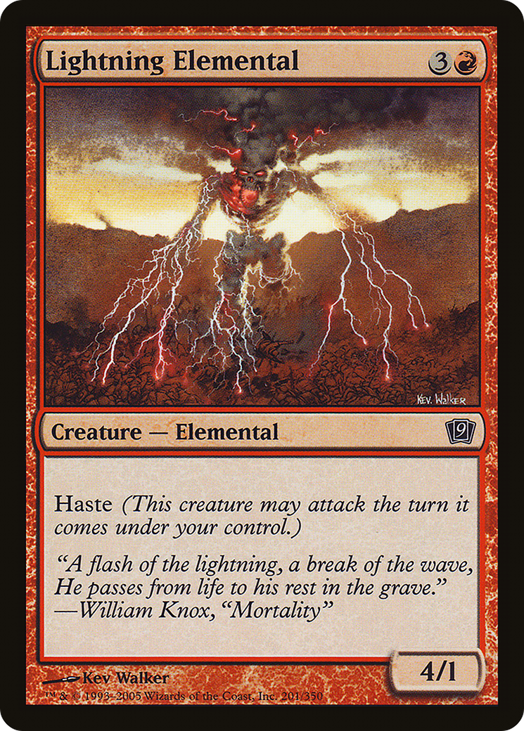 Lightning Elemental (9ED-201★) - 9th Edition
