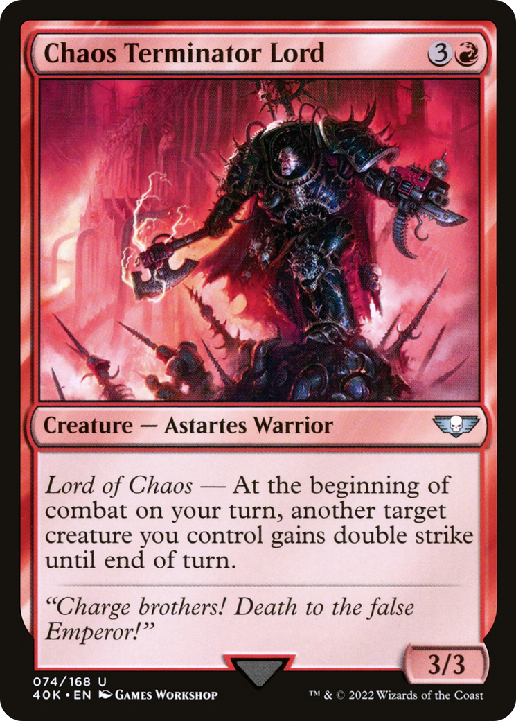 Chaos Terminator Lord (40K-074) - Warhammer 40,000 Commander