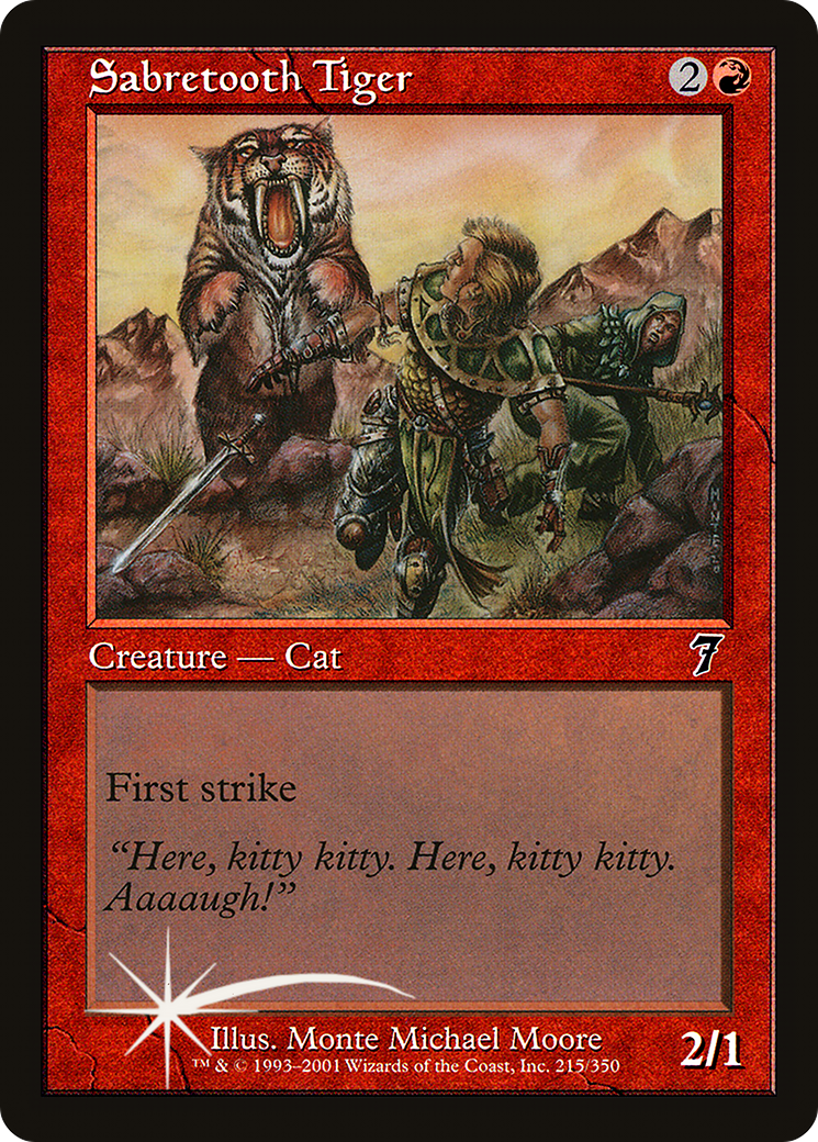Sabretooth Tiger (7ED-215★) - 7th Edition