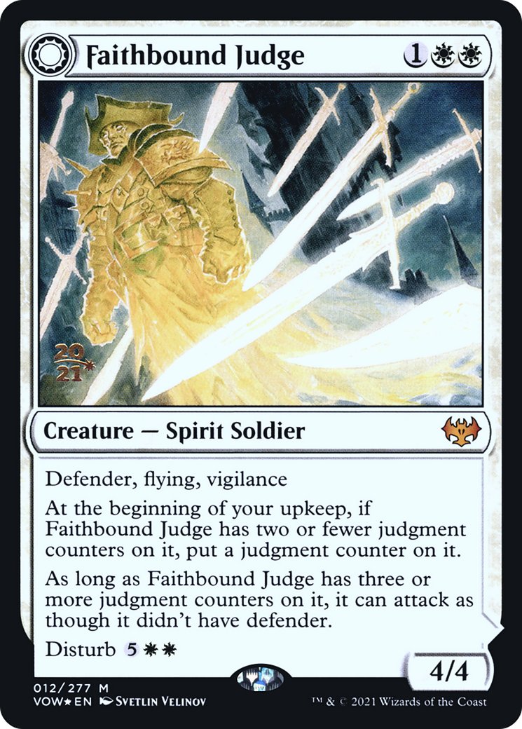 Faithbound Judge (PRE-12S) - Innistrad: Crimson Vow Promos: (Double Faced Transform) Foil