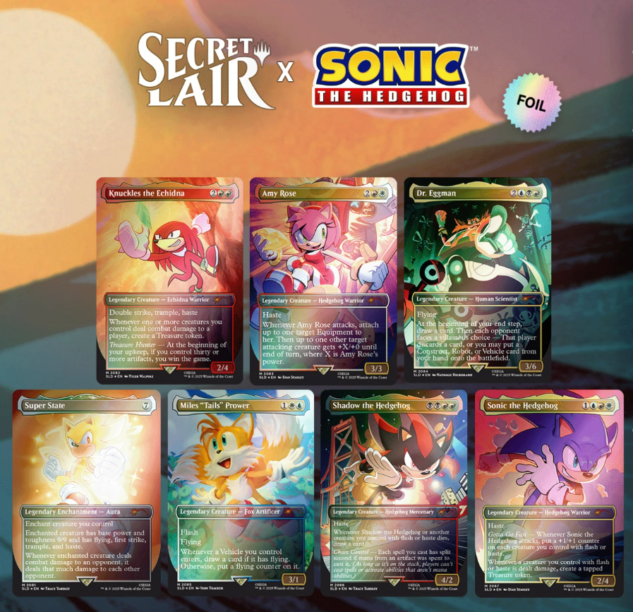 Secret Lair x Sonic: Friends & Foes Foil Edition