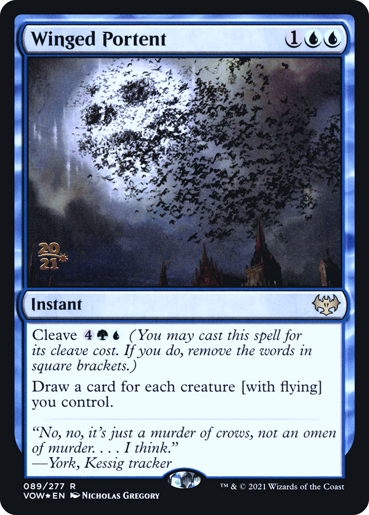 Winged Portent (PRE-89S) - Innistrad: Crimson Vow Promos Foil