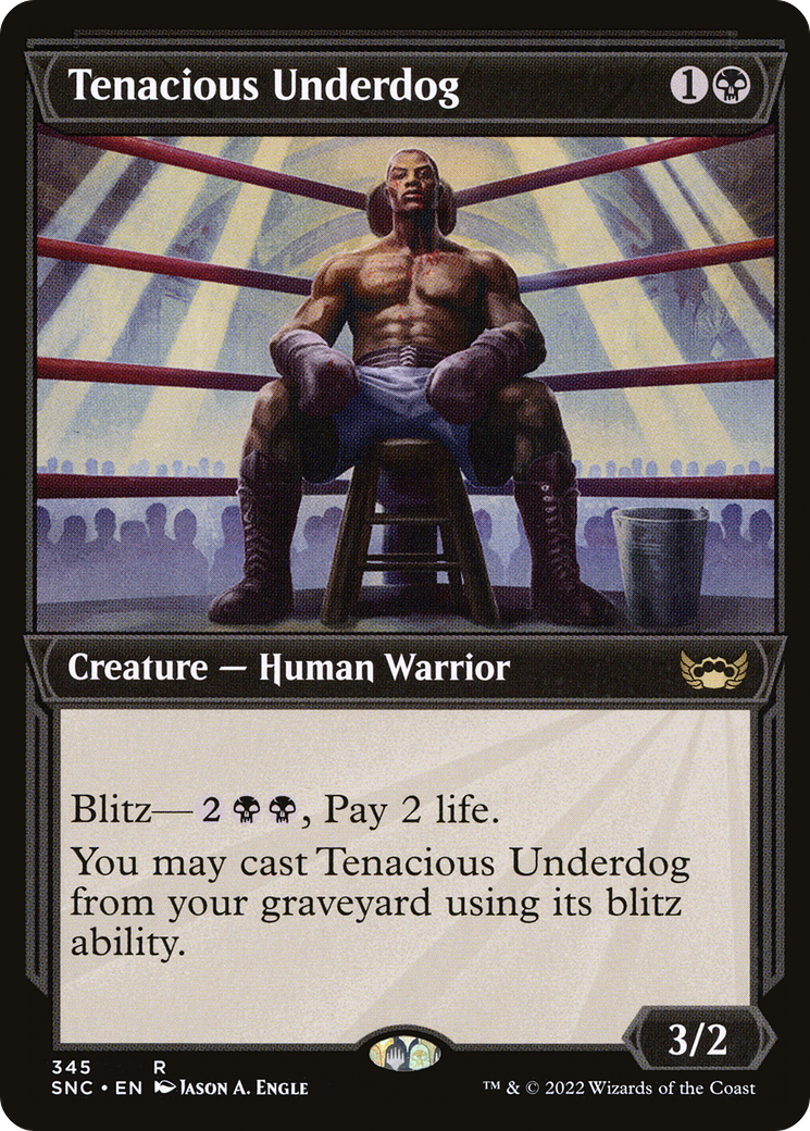 Tenacious Underdog (Showcase) (SNC-345) - Streets of New Capenna: (Showcase) Foil