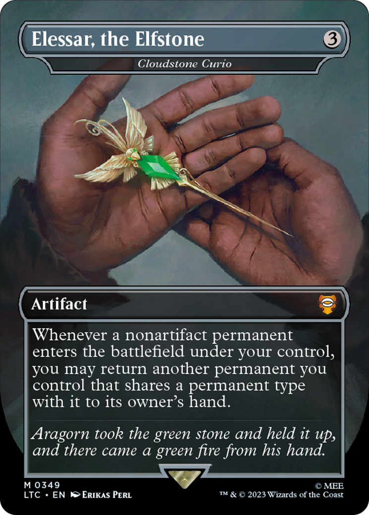 Elessar, the Elfstone - Cloudstone Curio (LTC-349) - Tales of Middle-earth Commander / Elessar, the Elfstone (Borderless) Foil