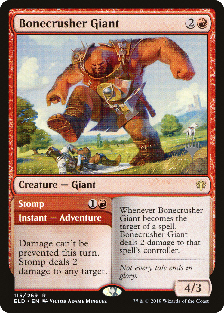 Bonecrusher Giant (PPELD-115P) - Throne of Eldraine Promos