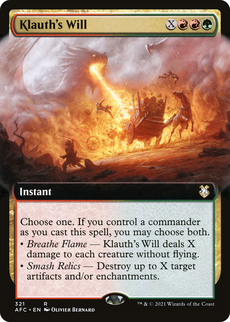 Klauth's Will (Extended Art) (AFC-321) - Forgotten Realms Commander: (Extended Art)