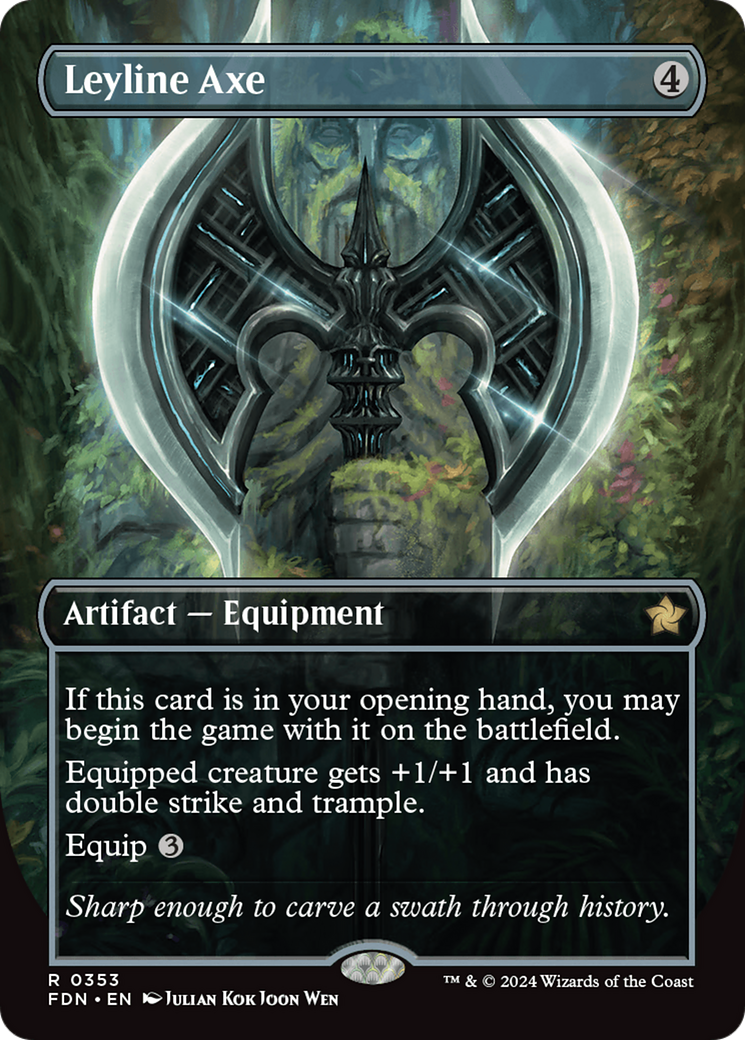 Leyline Axe (Borderless) (FDN-353) - Foundations