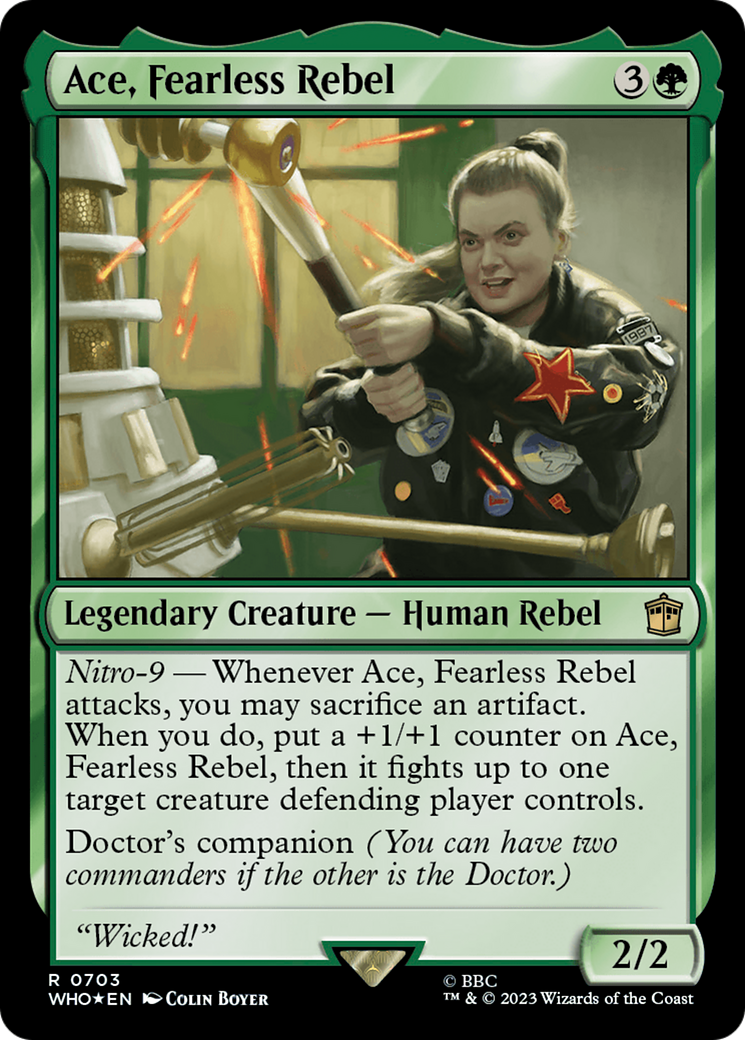 Ace, Fearless Rebel (Surge Foil) (WHO-703) - Doctor Who Foil