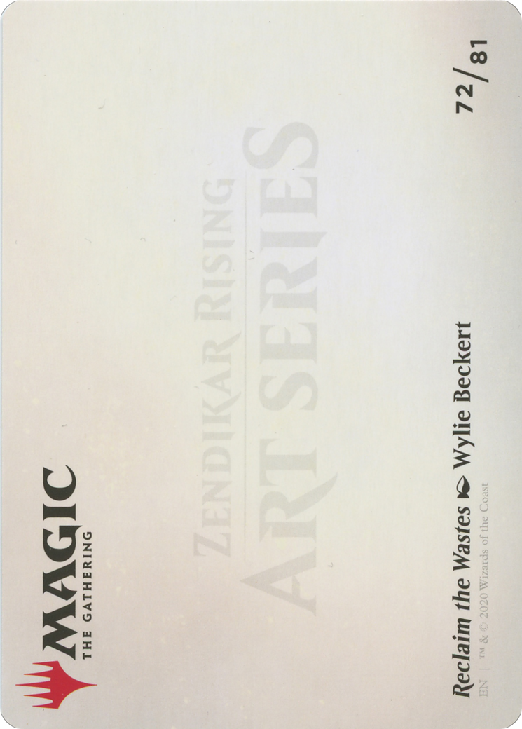 Reclaim the Wastes // Reclaim the Wastes (AZNR-072) - Zendikar Rising Art Series (Borderless) Foil