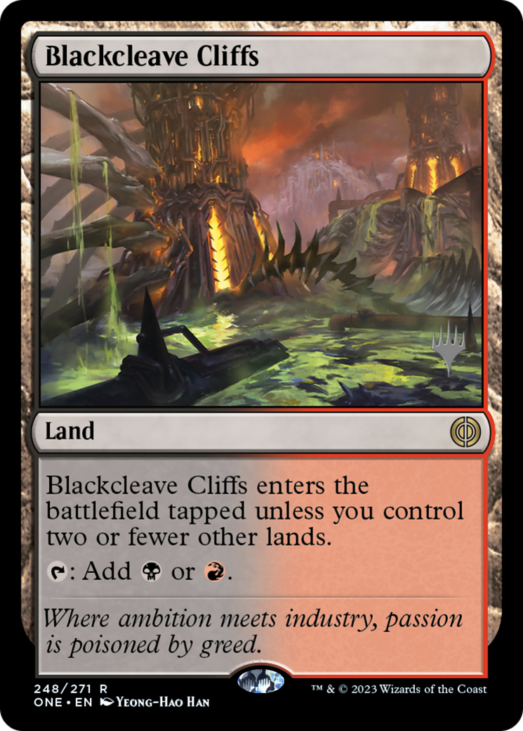 Blackcleave Cliffs (PPONE-248P) - Phyrexia: All Will Be One Promos Foil