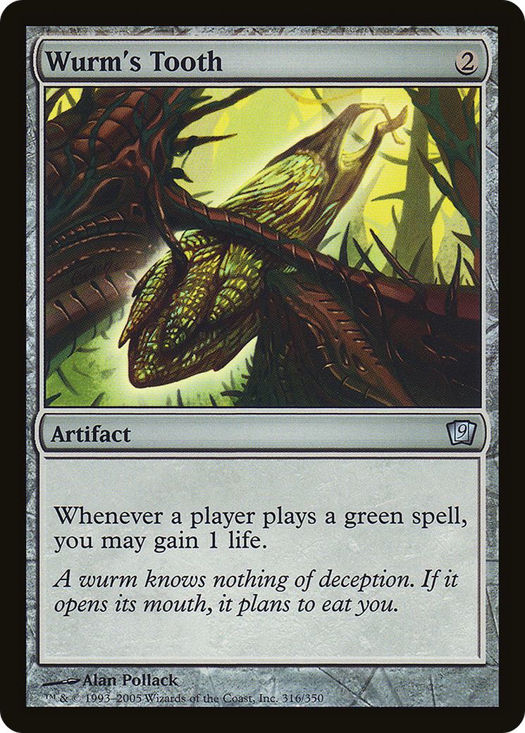 Wurm's Tooth (9ED-316★) - 9th Edition Foil