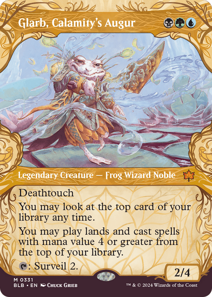 Glarb, Calamity's Augur (Showcase) (BLB-331) - Bloomburrow: (Showcase) (Borderless) Foil