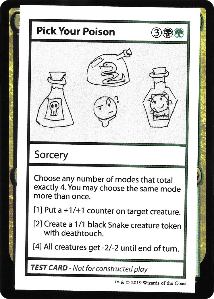Pick Your Poison (No PW Symbol) (CMB1-) - Mystery Booster Playtest Cards 2021