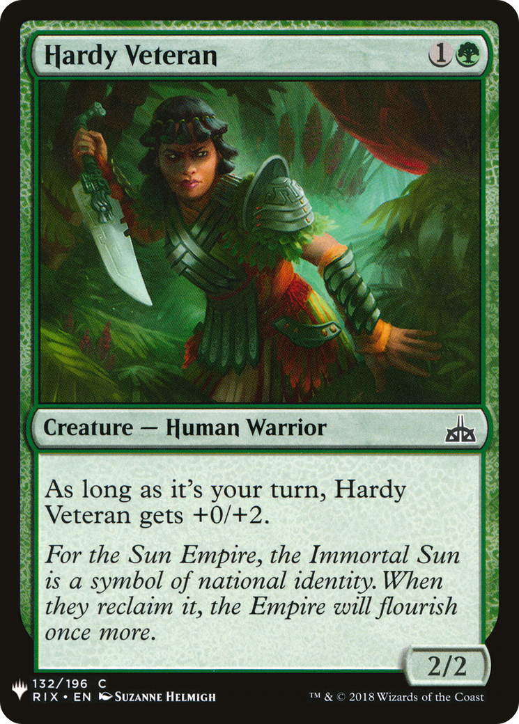 Hardy Veteran (LIST-132) - The List
