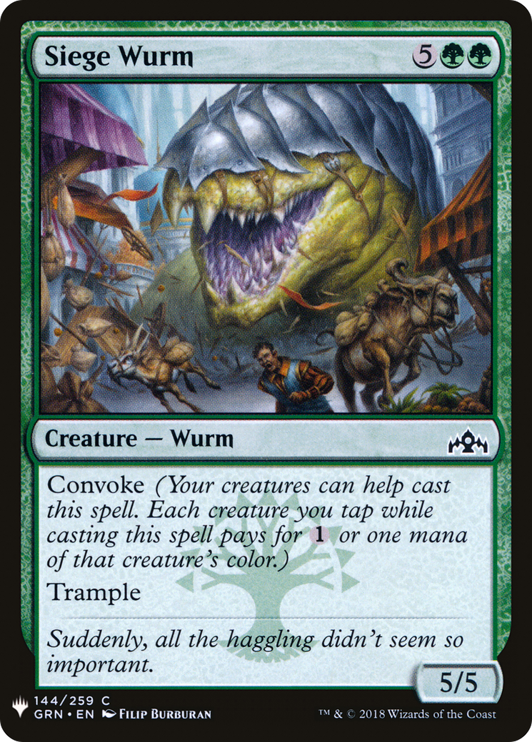 Siege Wurm (LIST-144) - The List