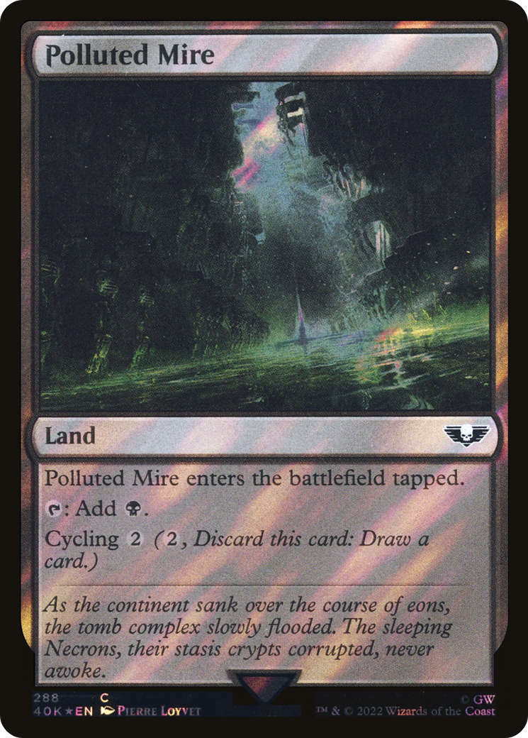 Polluted Mire (Surge Foil) (40K-288) - Warhammer 40,000 Commander Foil