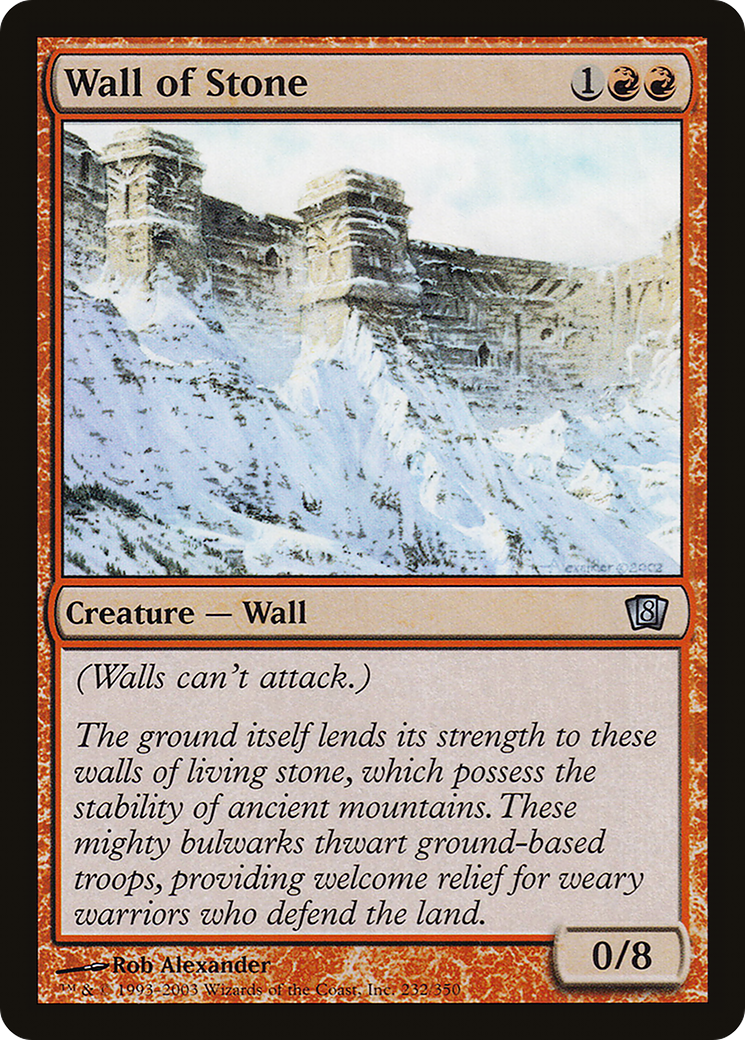 Wall of Stone (8ED-232★) - 8th Edition Foil