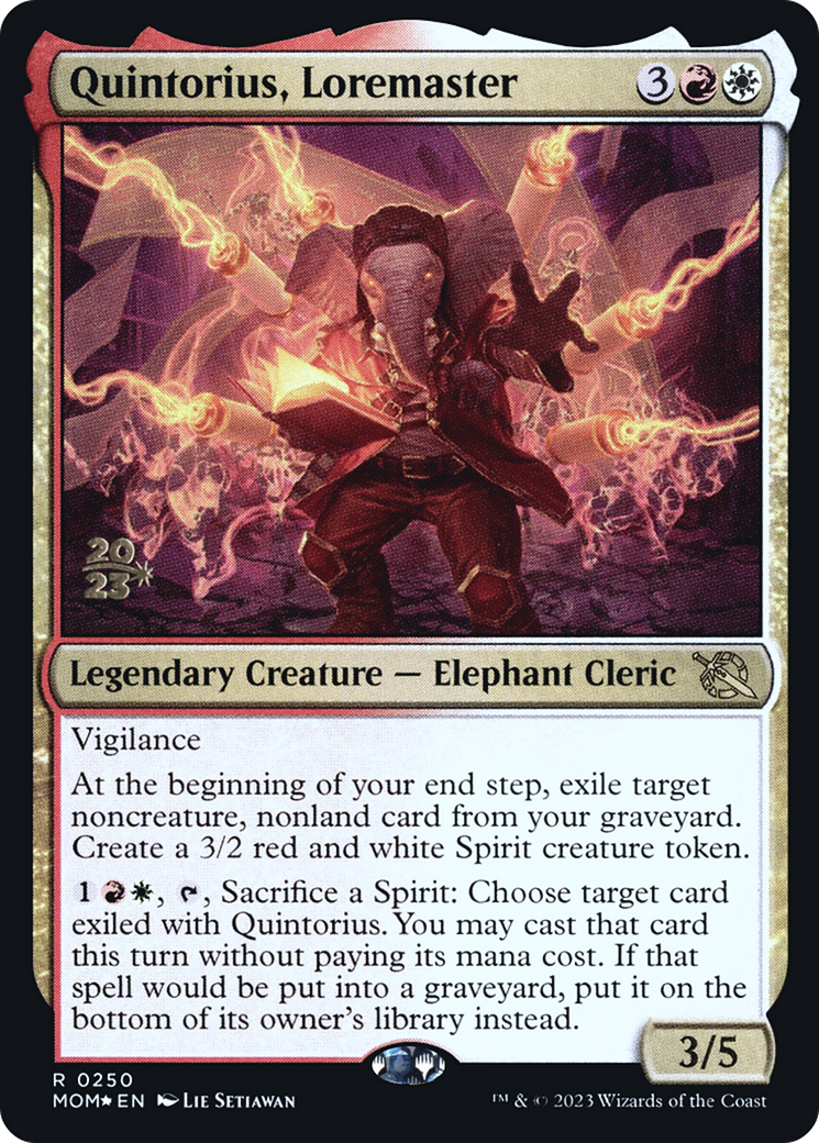 Quintorius, Loremaster (PRE-250S) - March of the Machine Promos Foil