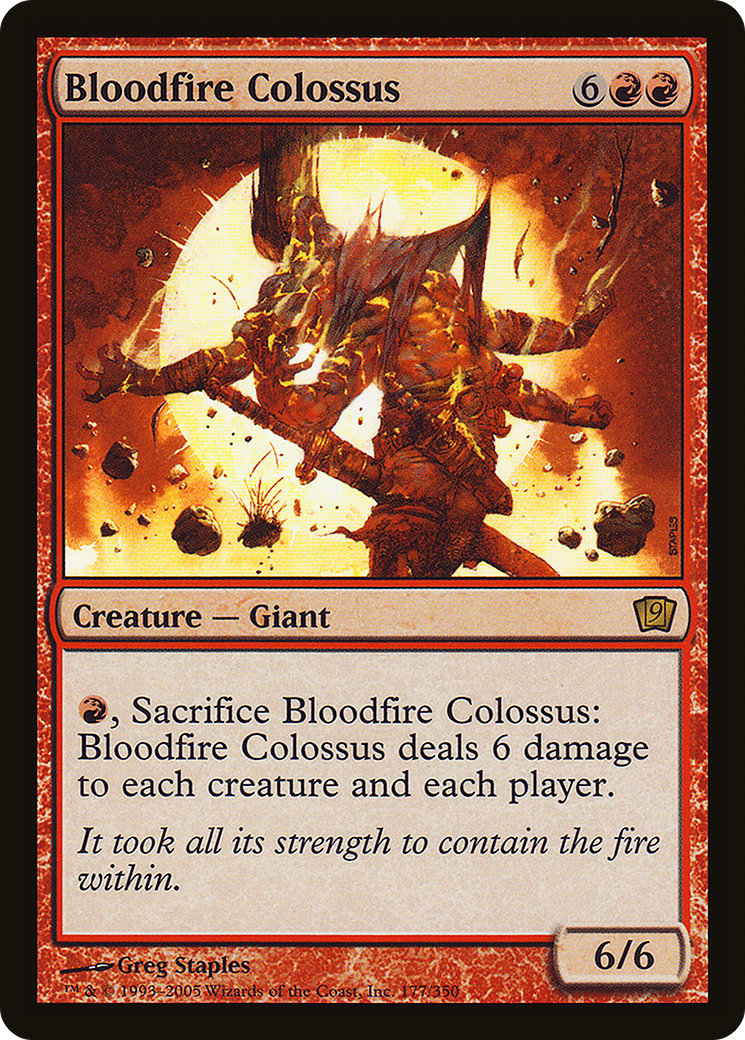 Bloodfire Colossus (9ED-177★) - 9th Edition Foil