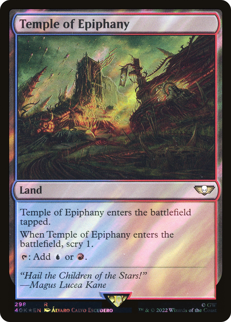Temple of Epiphany (Surge Foil) (40K-298) - Warhammer 40,000 Commander Foil