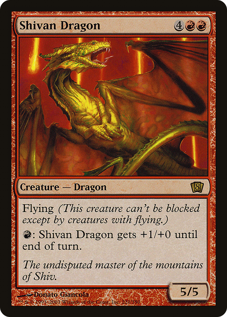 Shivan Dragon (8ED-221★) - 8th Edition Foil