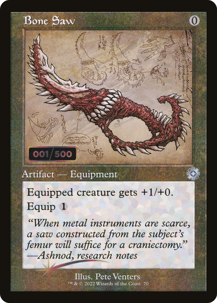 Bone Saw (Schematic) (Serial Numbered) (BRR-70Z) - The Brothers' War Retro Artifacts Foil