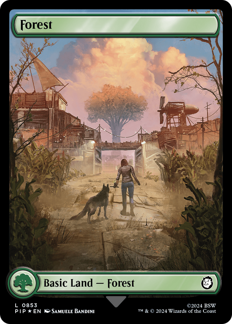 Forest (0853) (Surge Foil) (PIP-853) - Fallout Foil