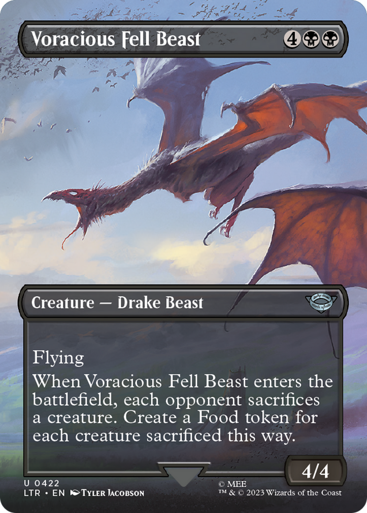 Voracious Fell Beast (Borderless) (LTR-422) - The Lord of the Rings: Tales of Middle-earth (Borderless)