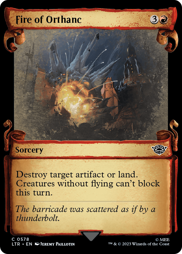 Fire of Orthanc (Showcase Scrolls) (LTR-578) - The Lord of the Rings: Tales of Middle-earth: (Showcase)