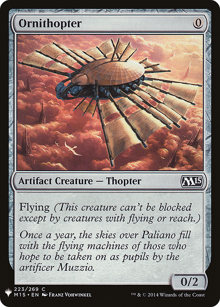 Ornithopter (LIST-223) - The List