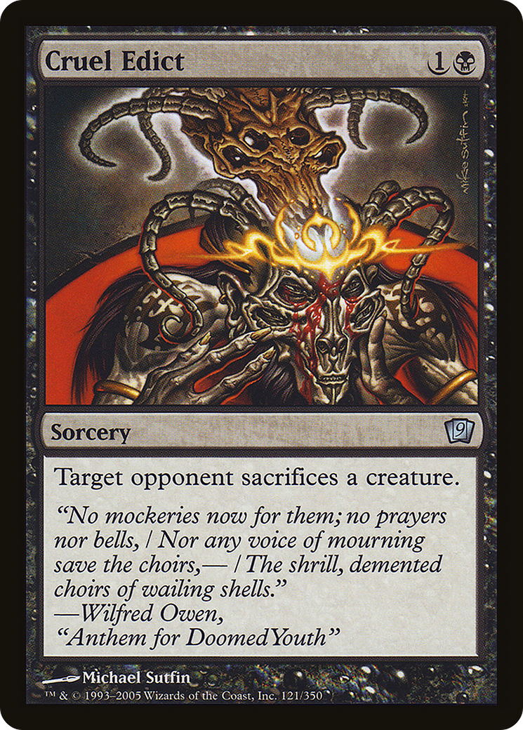Cruel Edict (9ED-121★) - 9th Edition