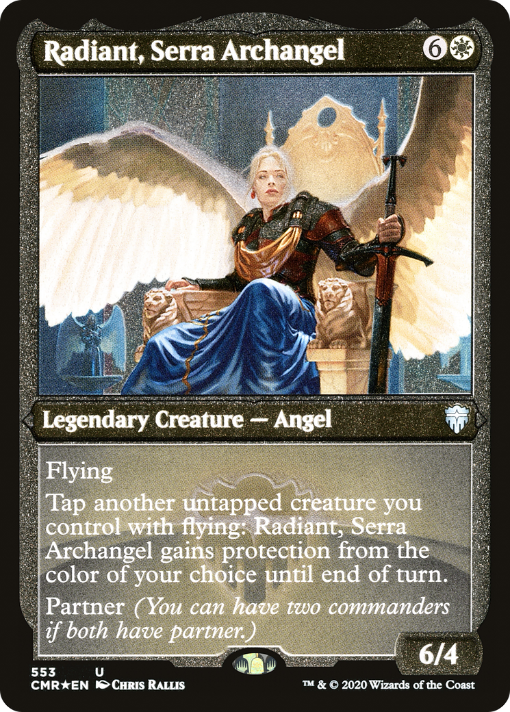 Radiant, Serra Archangel (Foil Etched) (CMR-553) - Commander Legends Etched Foil