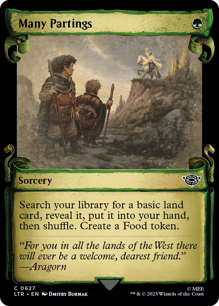 Many Partings (Showcase Scrolls) (LTR-627) - The Lord of the Rings: Tales of Middle-earth: (Showcase) Foil
