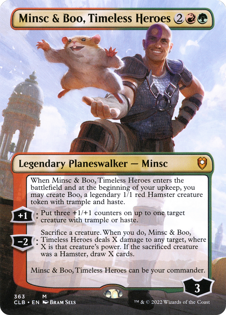 Minsc & Boo, Timeless Heroes (Borderless) (CLB-363) - Commander Legends: Battle for Baldur's Gate Foil