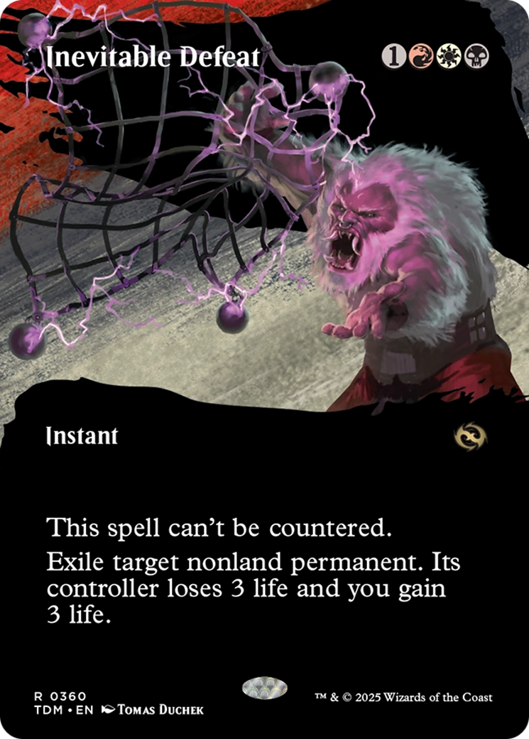 Inevitable Defeat (Borderless) (TDM-360) - Tarkir: Dragonstorm: (Showcase) Foil