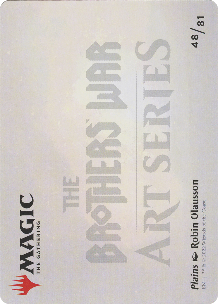 Plains // Plains (ABRO-048) - The Brothers' War Art Series (Borderless) Foil