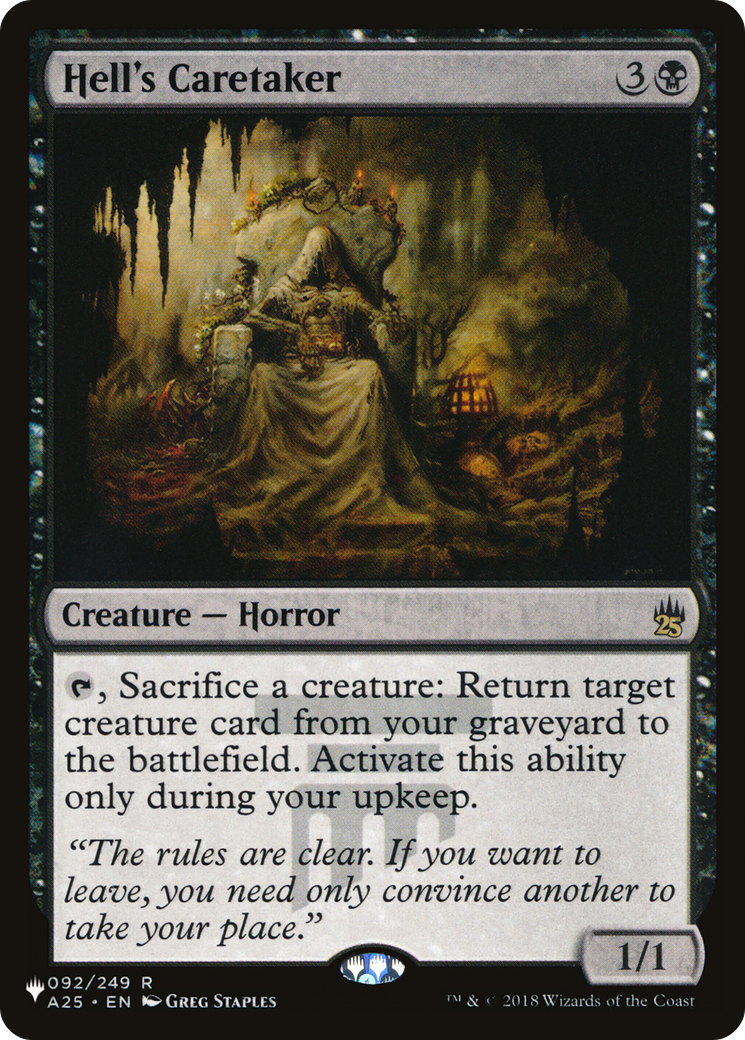 Hell's Caretaker (LIST-A25-92) - The List