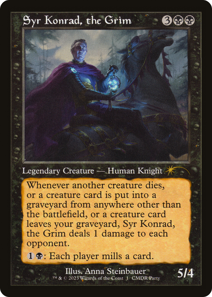 Syr Konrad, the Grim (Retro Frame) (WPN-005) - Wizards Play Network 2023 Foil